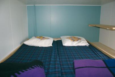 das Doppelhochbett im 3-Bett-Zimmer im OG