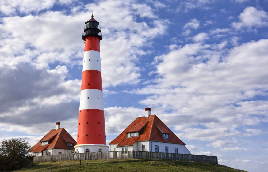 Gruppenhäuser an der Nordsee