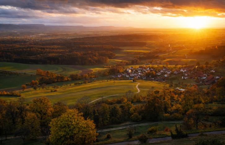 Gruppenhäuser auf der Schwäbischen Alb
