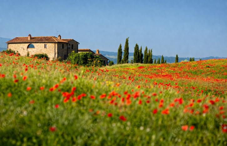 Gruppenhäuser in der Toskana