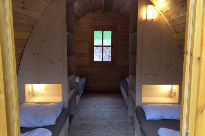 das Innere der Hütten - 4 Betten