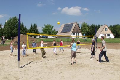 Der Beach-Volleyballplatz