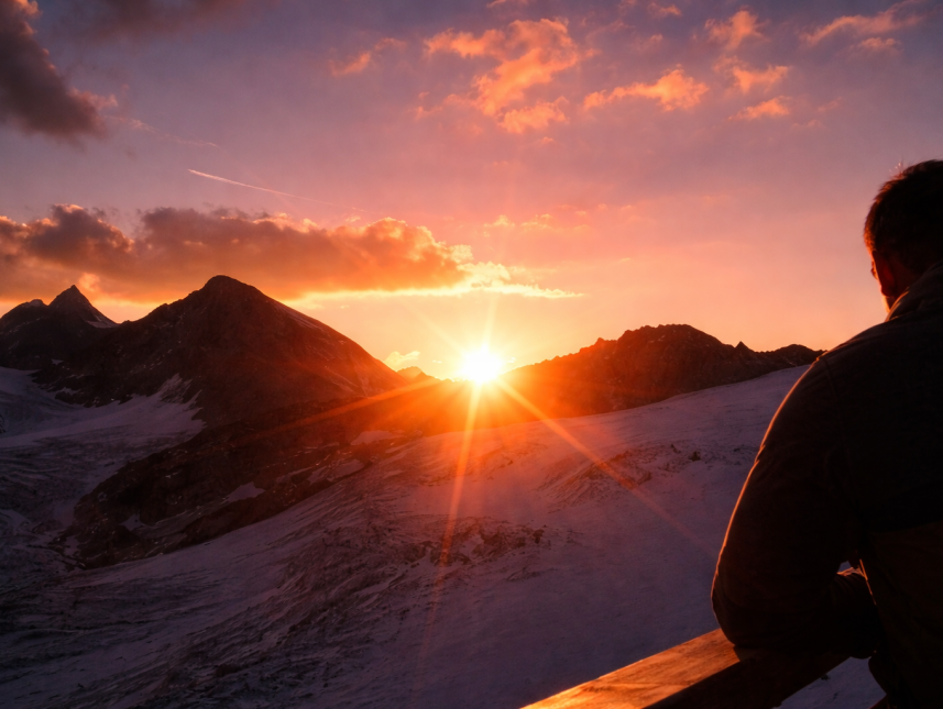 herrlicher Sonnenuntergang im Pitztal