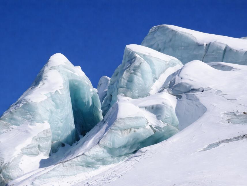 Auf dem Weg zur Wildspitze, dem höchsten Berg Tirols