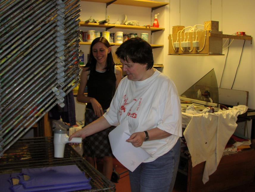 Siebdruckarbeitsraum