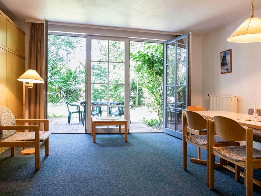 Wohnzimmer einer Ferienwohnung