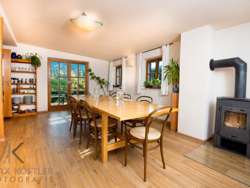 Esszimmer mit Kamin