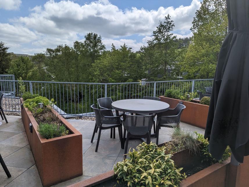 Der Blick von unserer Dachterrasse