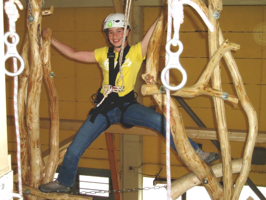 Indoor Hochseilgarten für Regentage