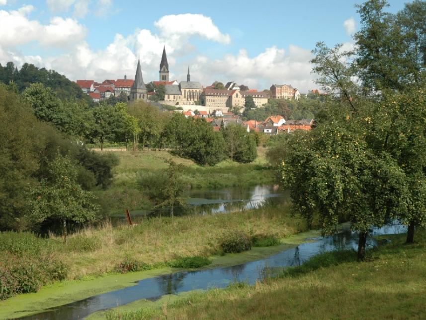 Warburg im Flusstal der Diemel