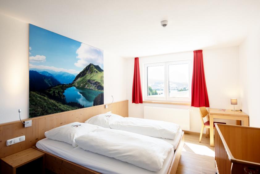 Blick in ein Doppelzimmer