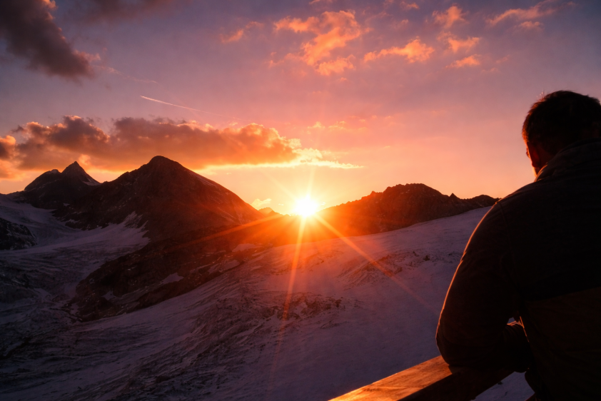herrlicher Sonnenuntergang im Pitztal