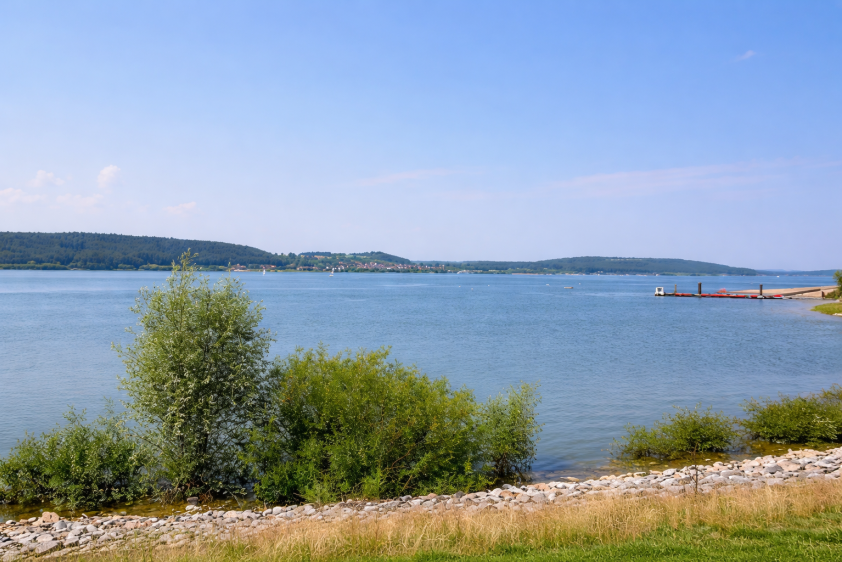 Brombachsee (Luftlinie 1 km)