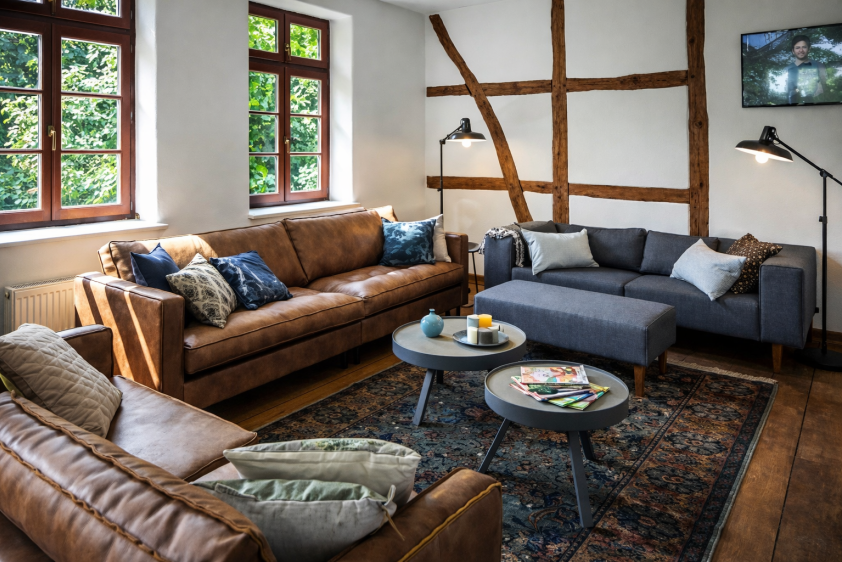 Das gemütliche Wohnzimmer.