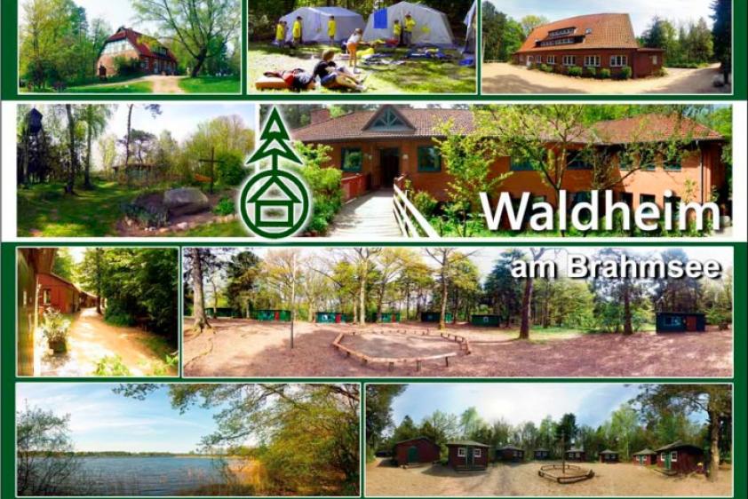 Waldheim am Brahmsee, Gruppenhaus, Blockhüttendörfer, Jugendzeltplätze