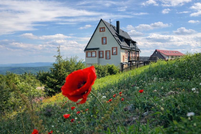 Unsere Jugendherberge befindet sich direkt auf dem Großen Inselsberg