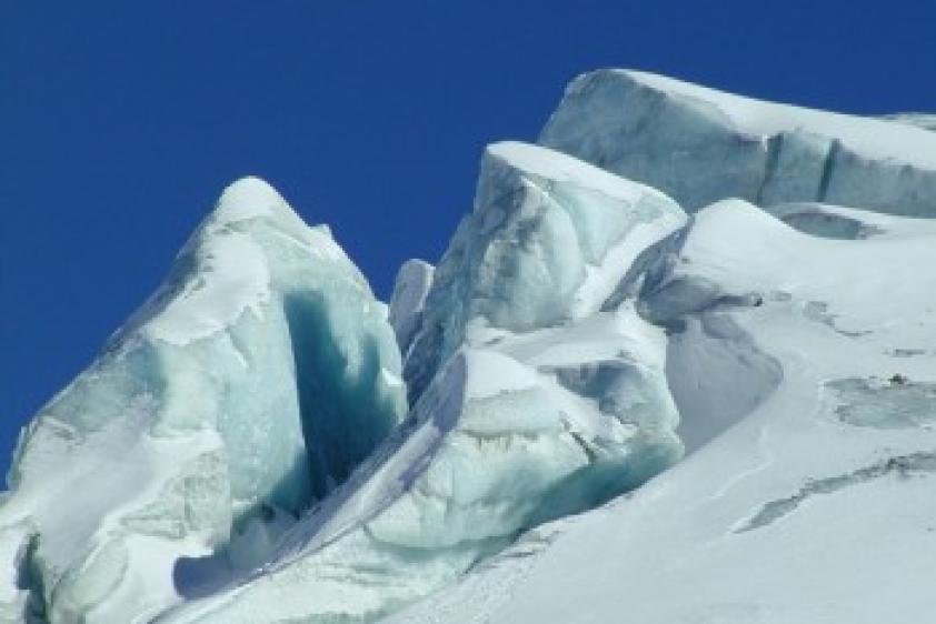 Auf dem Weg zur Wildspitze dem h&ouml;chsten Berg Tirol