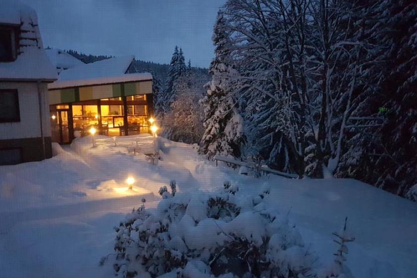 Terrasse im Winter