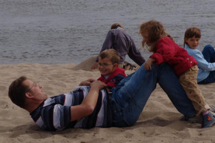 feiner weisser Sandstrand an der Stromelbe