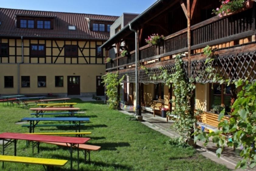 Grüner Innenhof