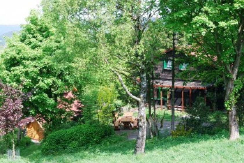 Terasse und Grillhütte