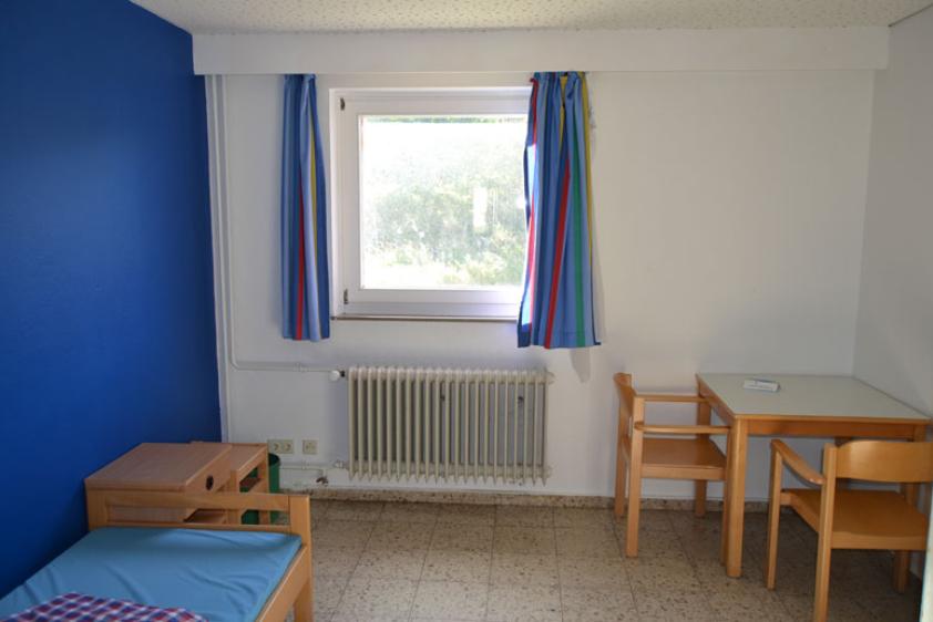 Blick in ein Schlafzimmer