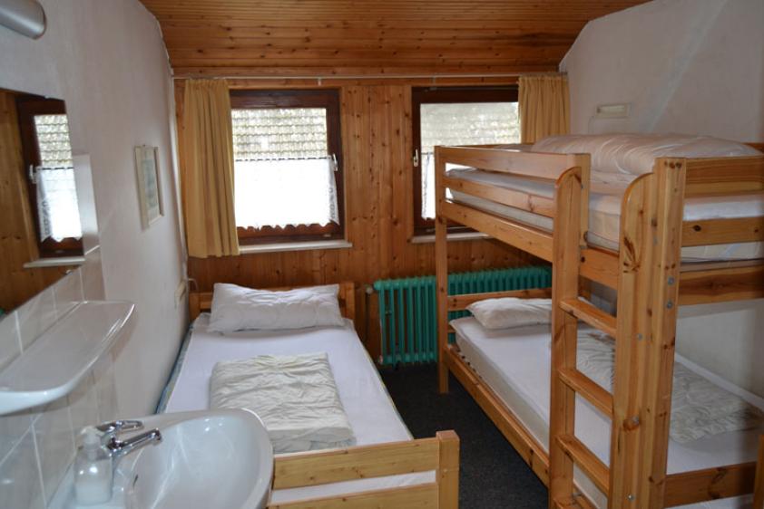 Blick in ein Schlafzimmer
