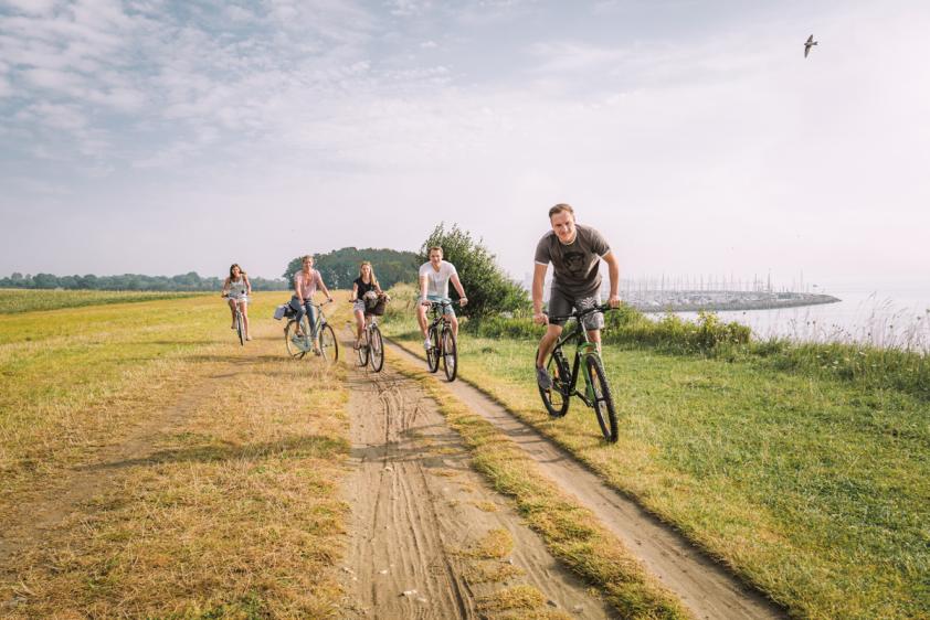 Radwege entlang der Ostsee