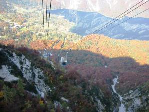 Seilbahn von Ukanc hinauf zum Berg Vogel