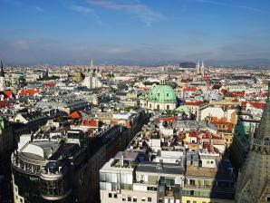 Blick vom Stephansdom über die Stadt