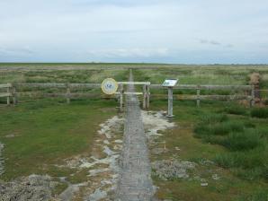 An-d, eigenes Werk, lizenziert CC BY-SA 3.0 Wikime Stockenstieg am Leuchtturm Westerheversand