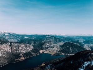 Blick auf den See vom Gipfel des Vogel