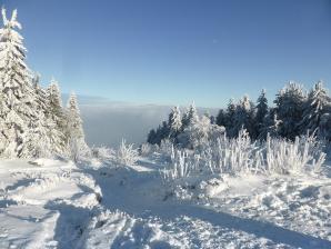 Winterliche Aussicht auf dem Pröller in über 1000 m Höhe