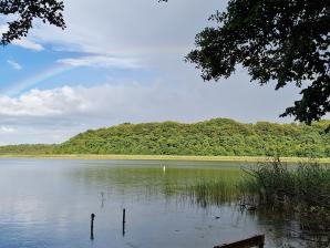 Jabelscher See mit Regenbogen, Blick vom Campingplatz