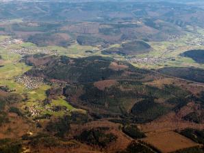 Luftbild von Lützel-Breitenborn-Lanzingen-Roßbach-Bieber