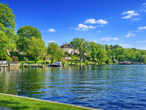Der Kalksee, zweiter großen See, der direkt an Woltersdorf grenzt.