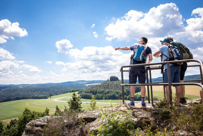 Ausblick von der Kaiserkrone auf den Zirkelstein