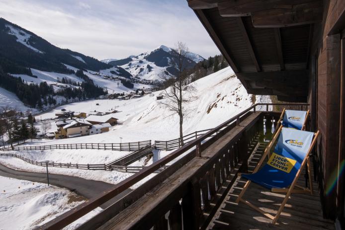 Blick auf die Skipisten