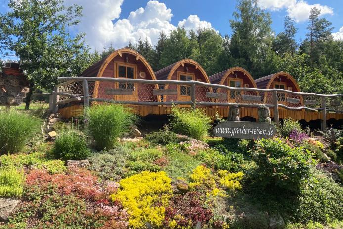 2019 neu gebauten Holzhütten