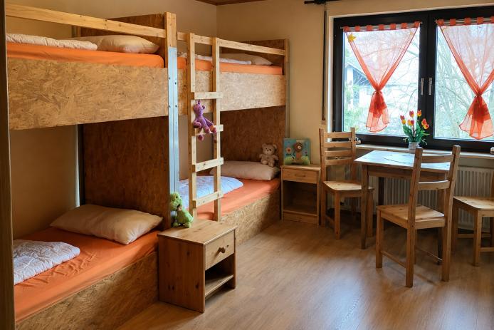 6-Bett Schlafzimmer mit Etagenbetten