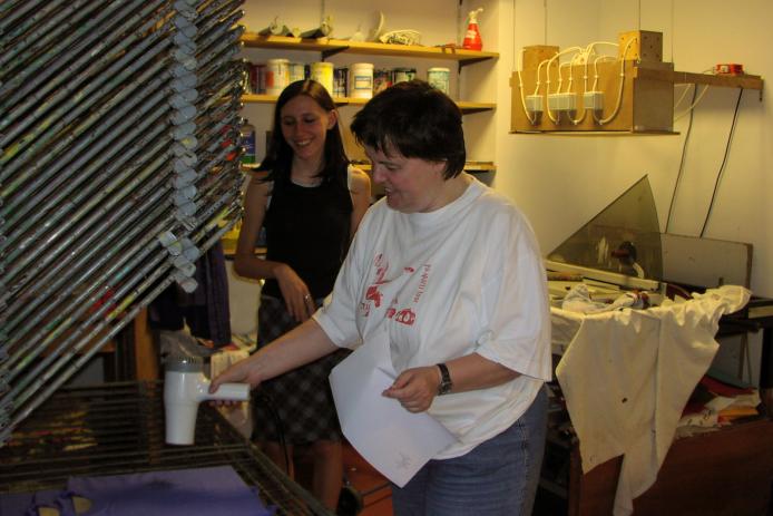 Siebdruckarbeitsraum