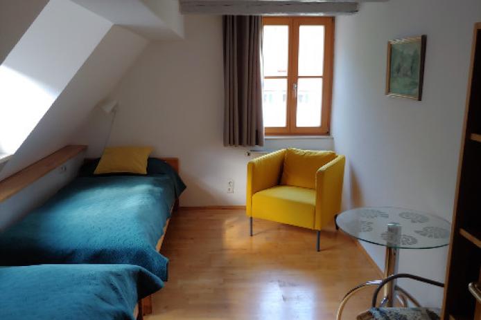 Schlafzimmer Vierbettzimmer der Pension Fuchsmühle