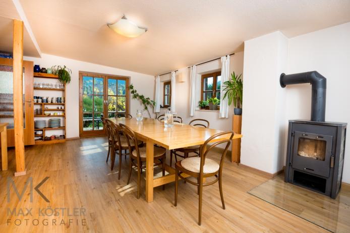 Esszimmer mit Kamin