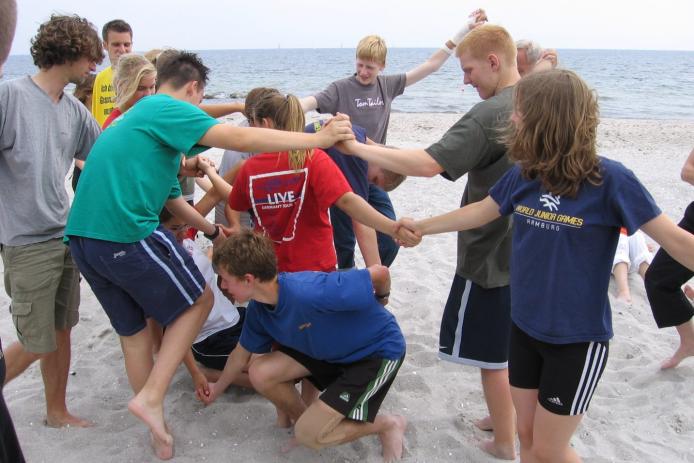 Spielen und Toben am Strand