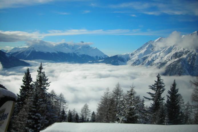 Der traumhafte Ausblick von unserer Hütte