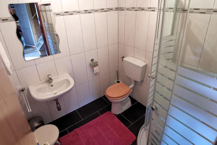 Badezimmer mit Dusche/WC
