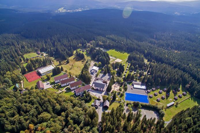 Der Waldpark von oben 