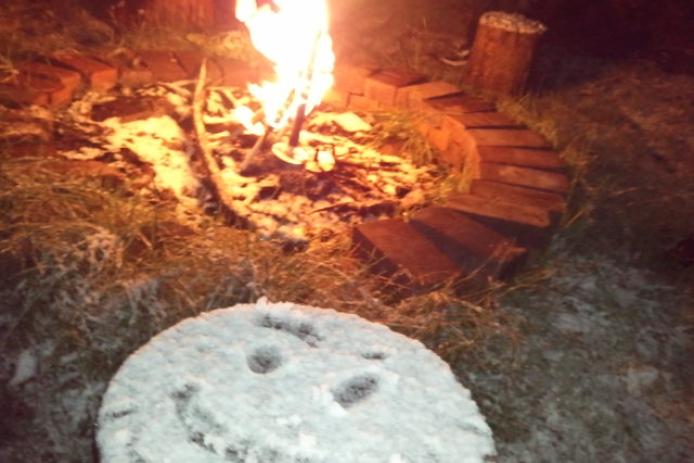 Lagerfeuer-Stelle im Garten