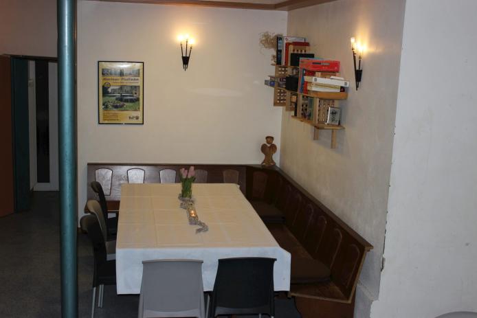 Eckbank im Aufenthaltsraum