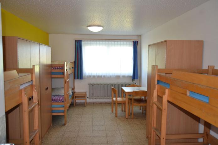 Blick in ein Schlafzimmer